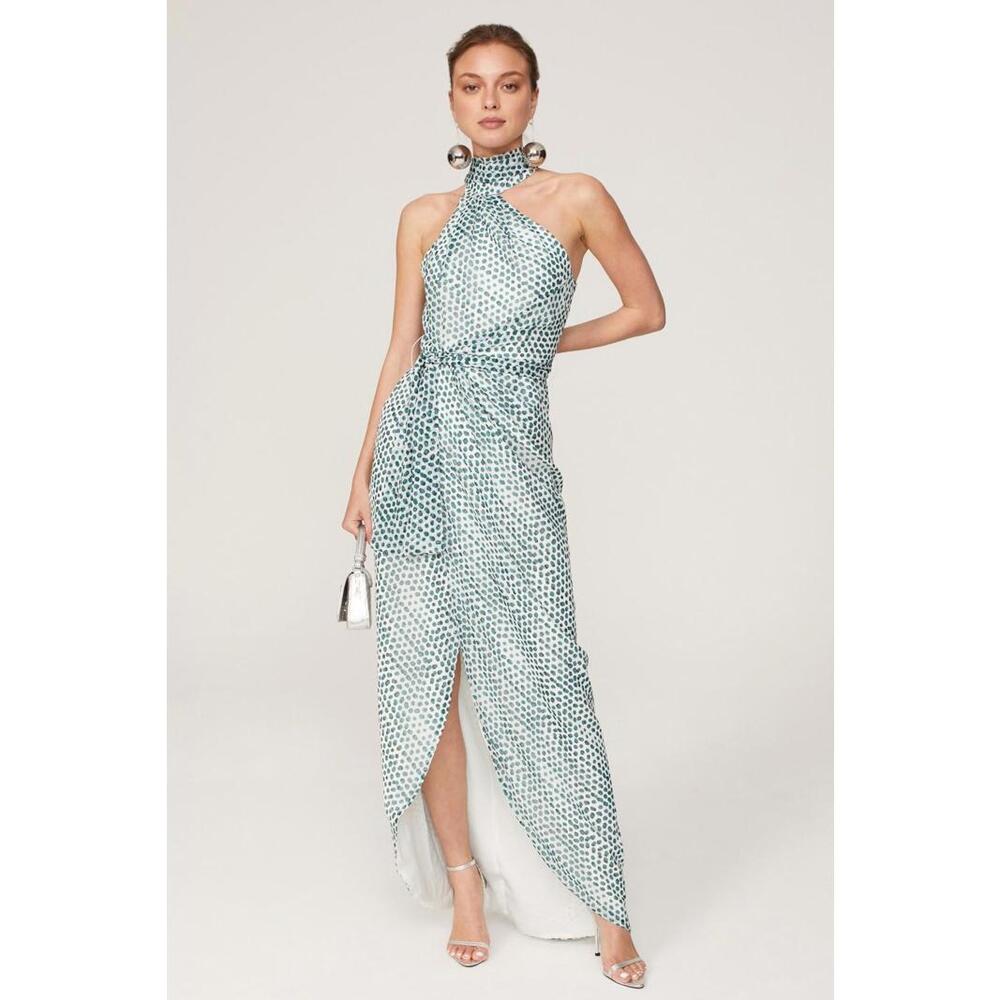 Elle Zeitoune Grace Gown Blue Size S Fabric Pull and Snags